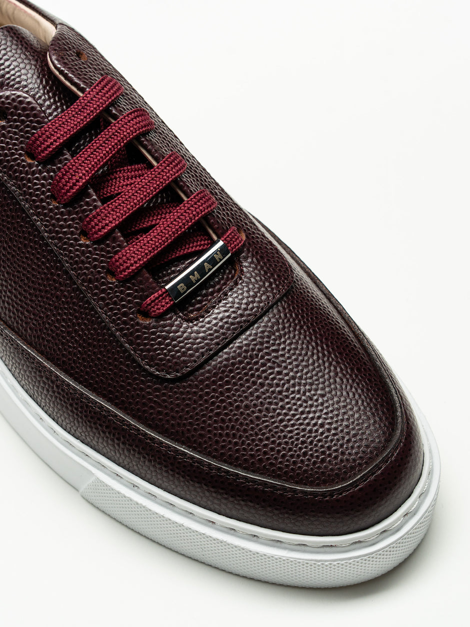 Pantofi Casual Barbati Bordo Sneakers 100% Piele Naturala Bman0383 (2)