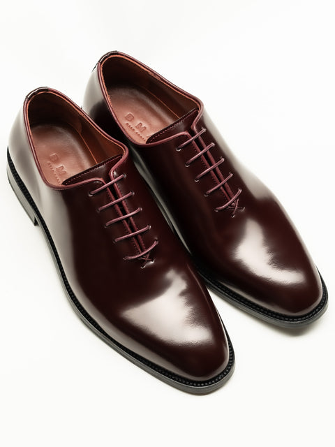 Pantofi Barbati Eleganti Oxford Bordo Semilucios 100% Piele Naturala BMan0334 (2)