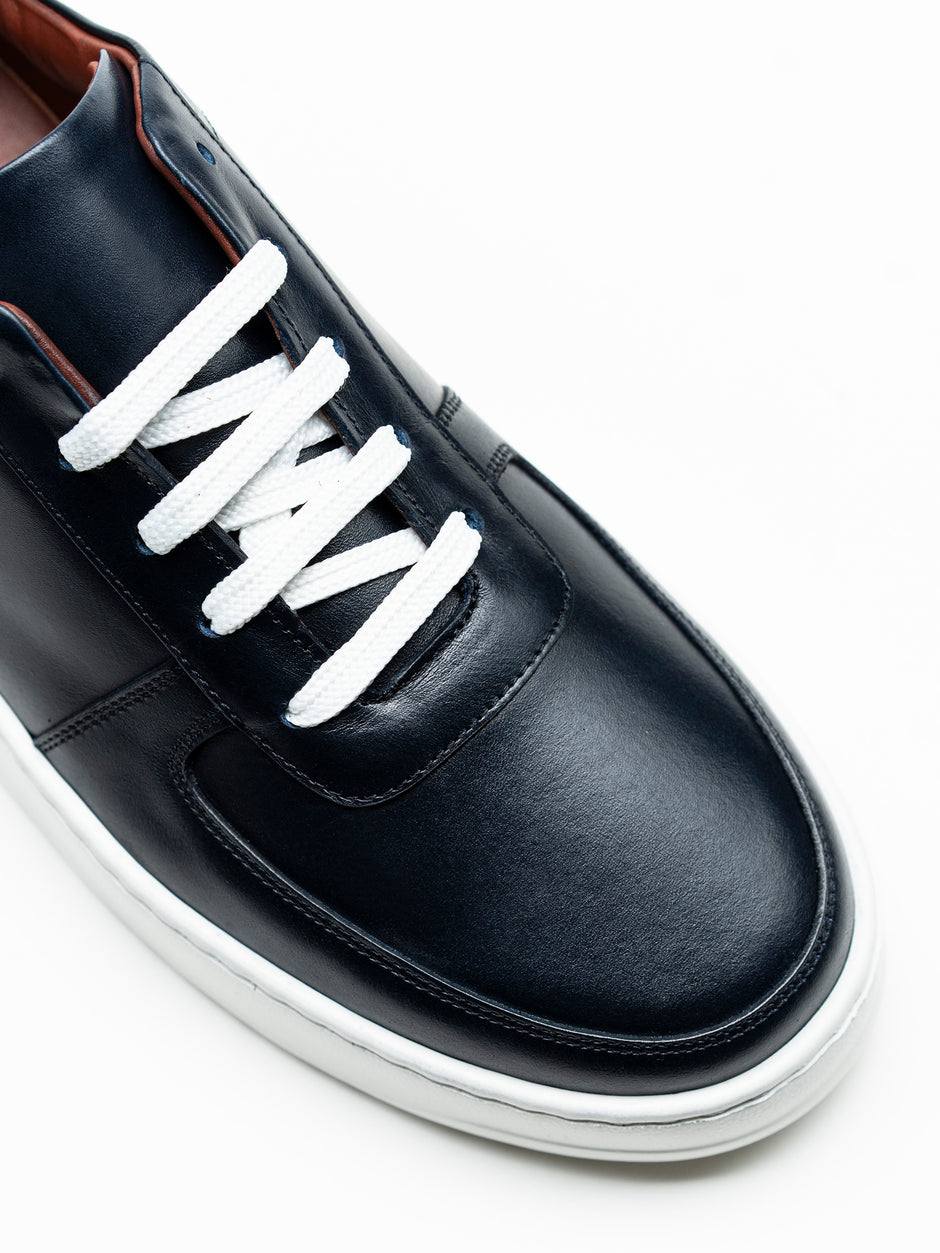 Pantofi Casual Barbati Sneakers Bleumarin 100% Piele Naturala BMan0354 (3)