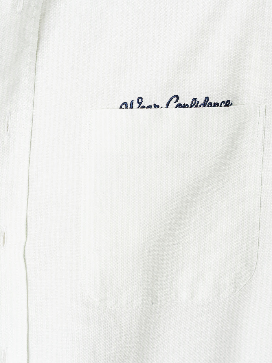 Camasa Casual Overshirt Alba Dungi Olive Barbati Bumbac BMan0500 (5)