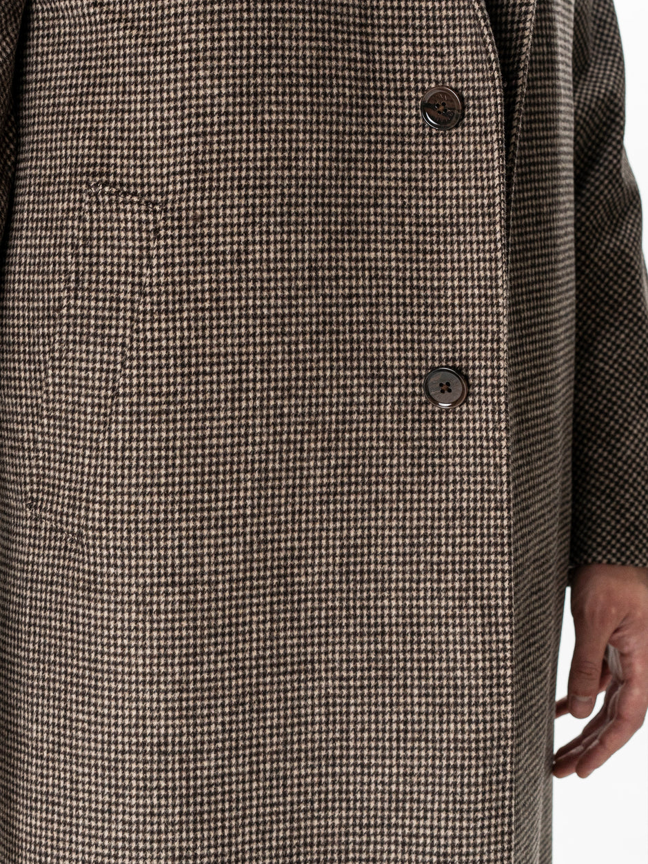 Palton Maro Houndstooth Barbati Relaxed Fit 100% Lana BMan0008 (5)