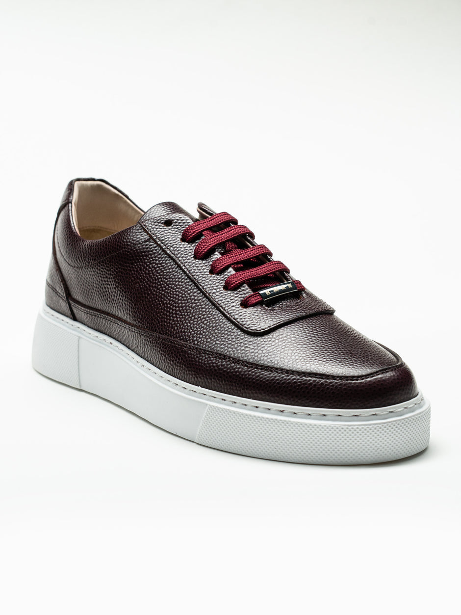 Pantofi Casual Barbati Bordo Sneakers 100% Piele Naturala Bman0383 (4)