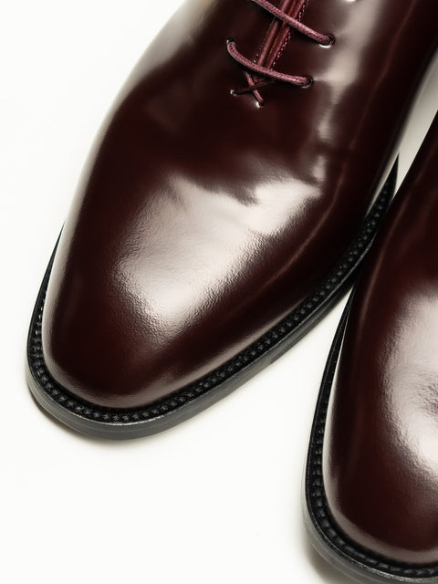 Pantofi Barbati Eleganti Oxford Bordo Semilucios 100% Piele Naturala BMan0334 (5)