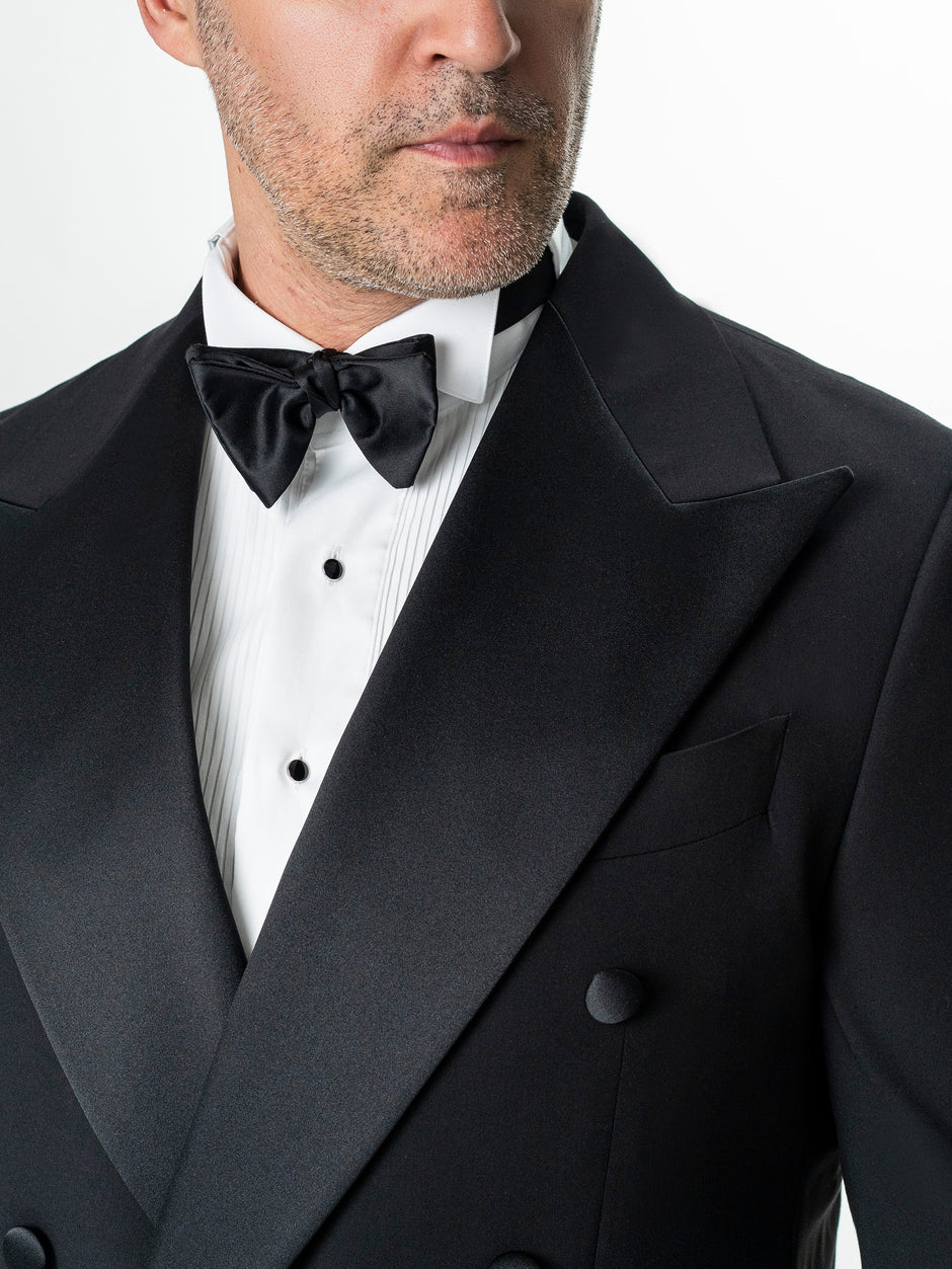 Costum Barbati Ceremonie Negru Doua Randuri British 6X1 BMan0033 (3)