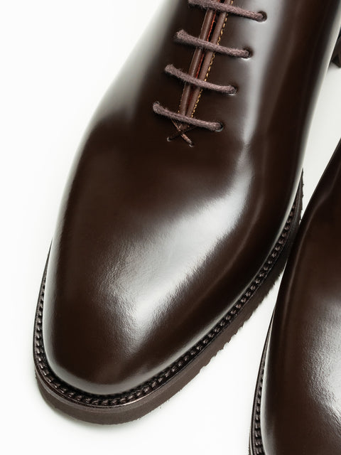 Pantofi Barbati Eleganti Oxford Maro Cafeniu Semilucios 100% Piele Naturala Talpa EVA BMan0403 (4)