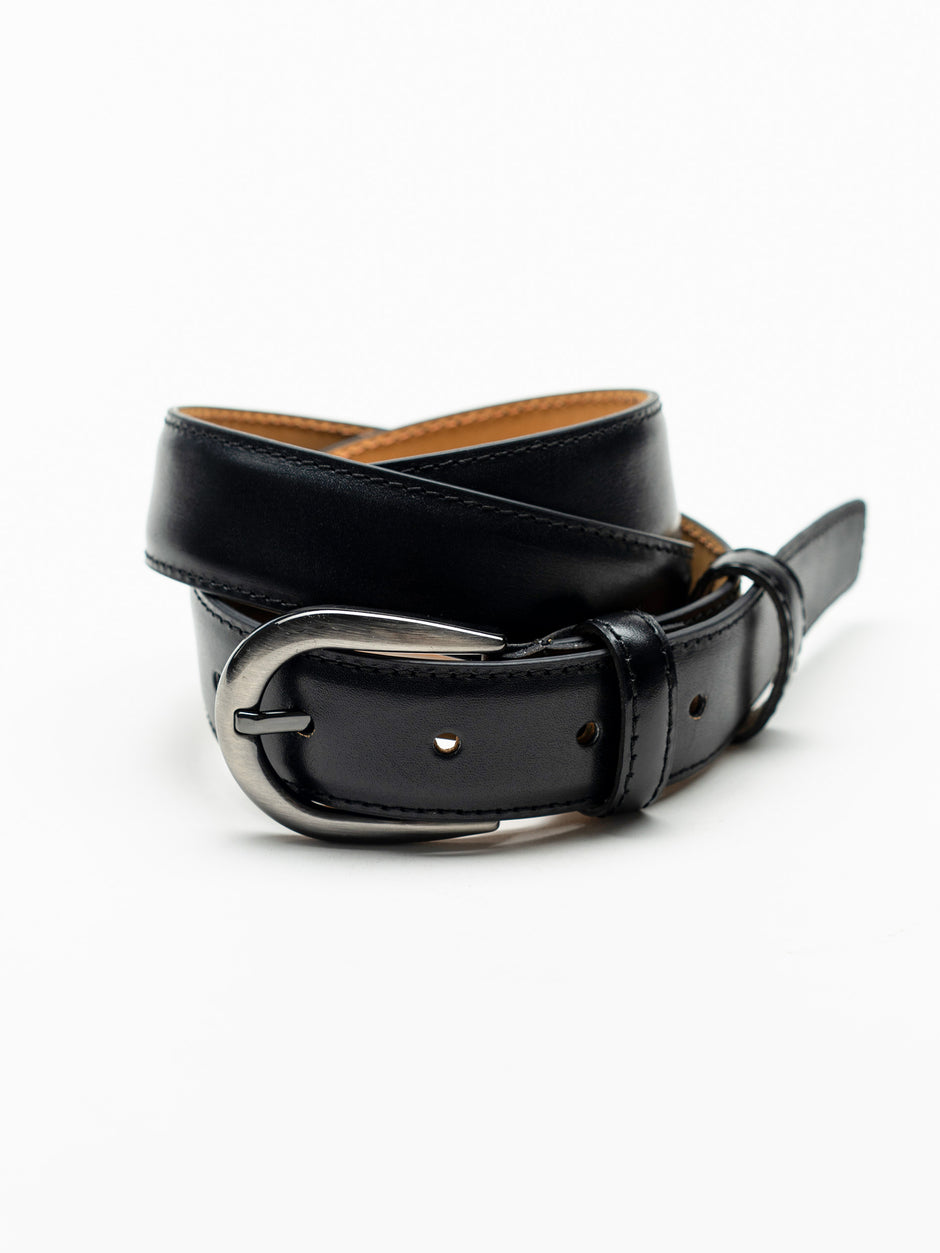 Curea Barbati Neagra Eleganta Din Piele Naturala De Vitel BMan116 (1)