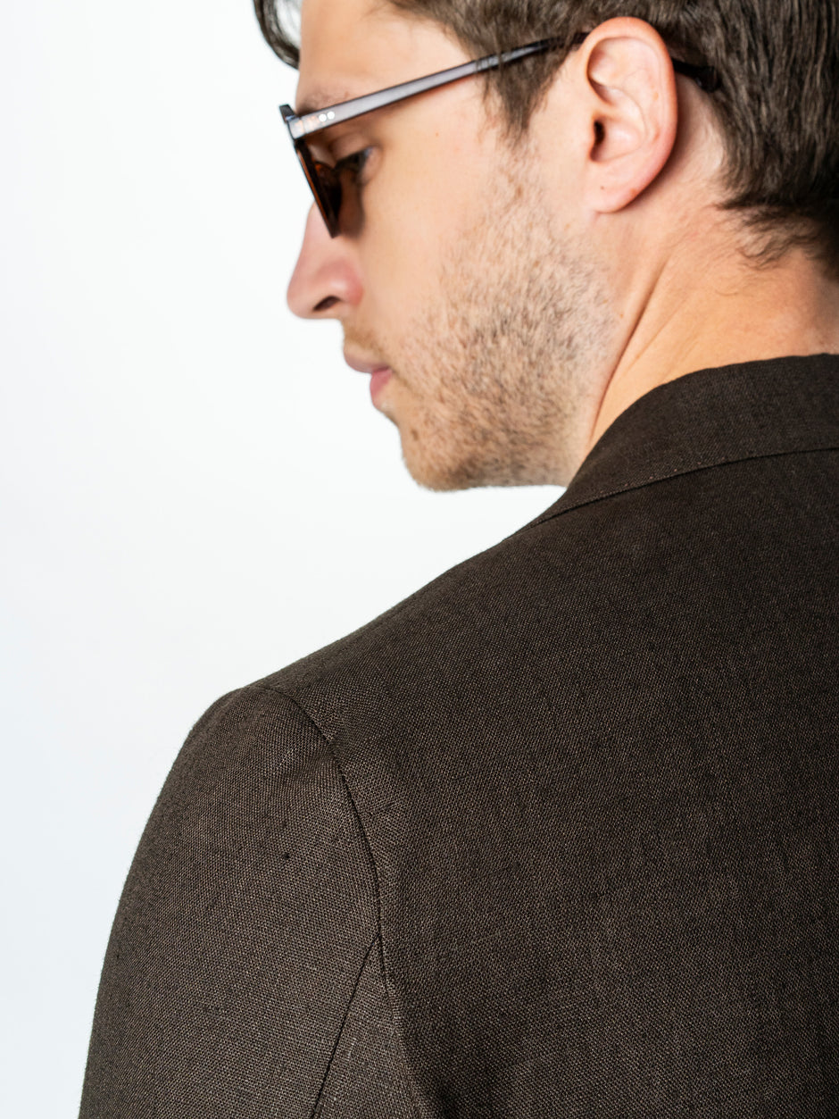 Sacou Barbati Maro Cafeniu 100% In Natural Vitale Barberis BMan0053 (8)
