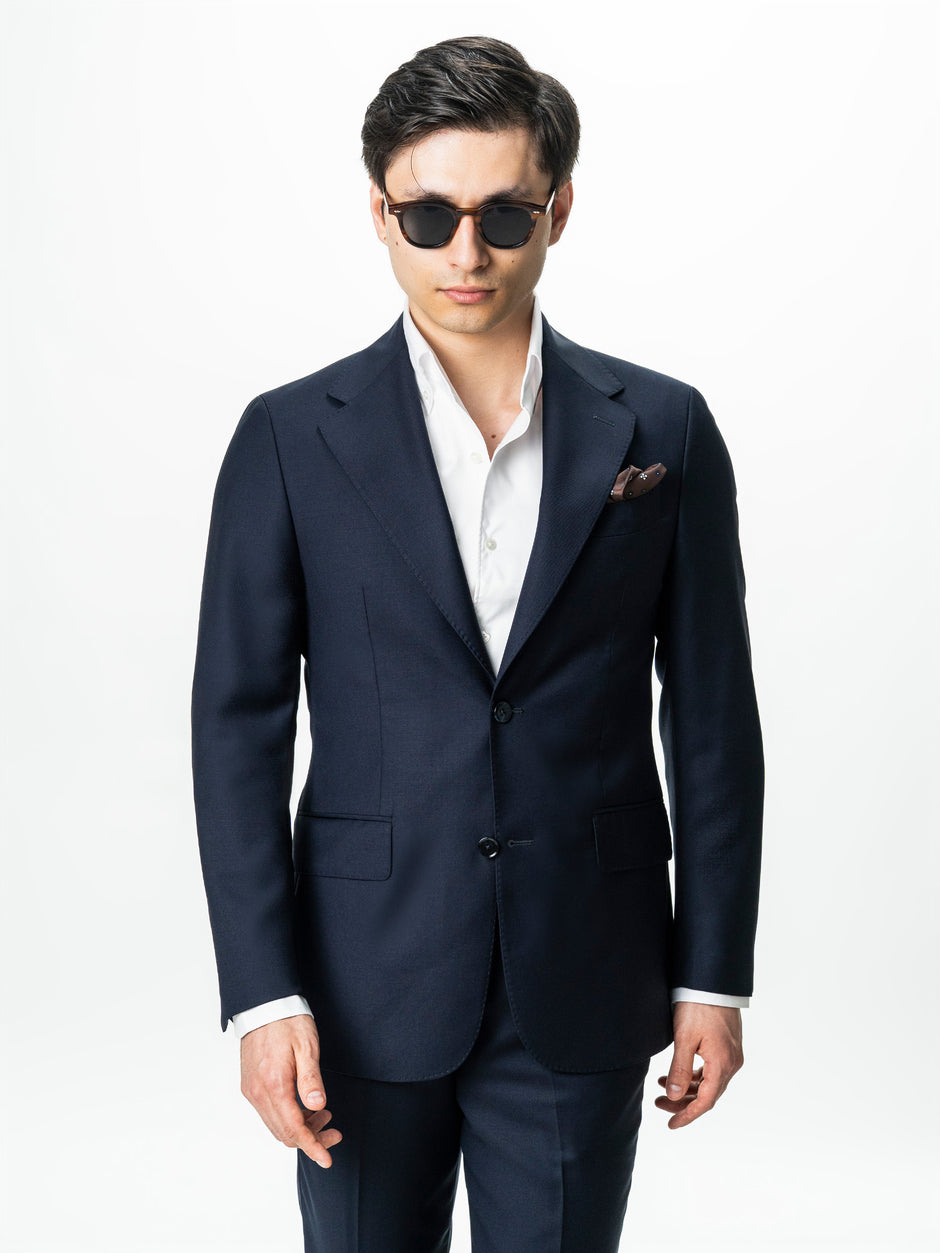 Costum Bleumarin Barbati Lana Vitale Barberis Super 120's BMan0051 (5)