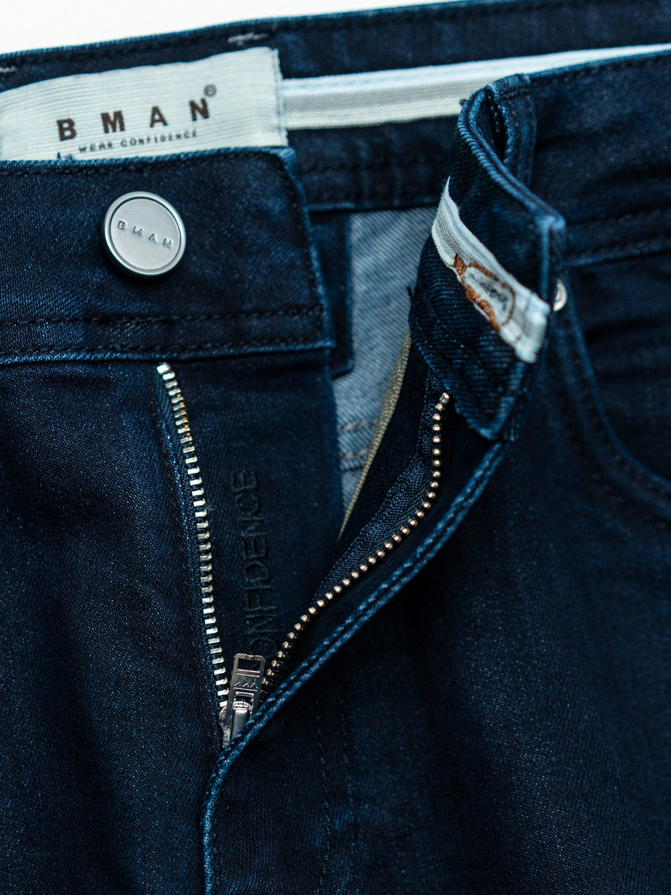 Blugi Barbati Albastru Indigo Comfort Fit Denim T400 BMan0003 (10)