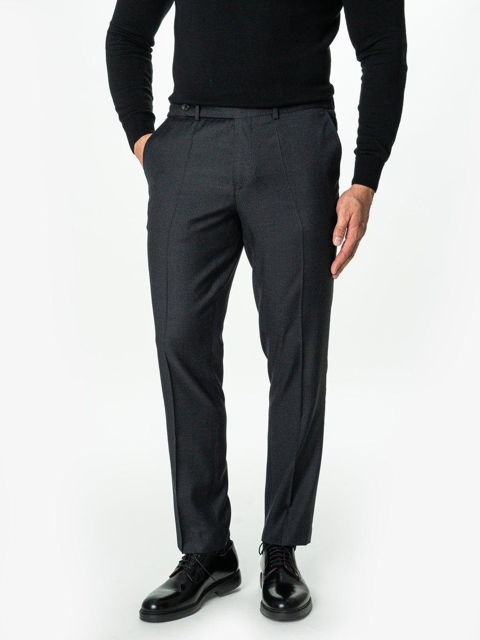 Costum Gri Antracit Barbati 100% Lana Vitale Barberis Super 110's BMan0054 (7)