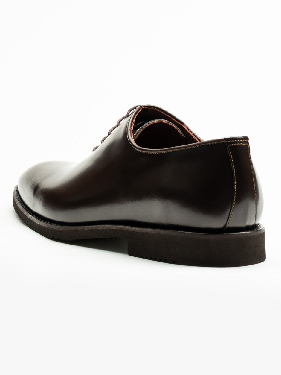 Pantofi Barbati Eleganti Oxford Maro Cafeniu Semilucios 100% Piele Naturala Talpa EVA BMan0403 (8)