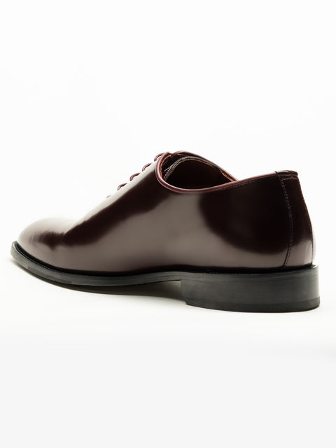 Pantofi Barbati Eleganti Oxford Bordo Semilucios 100% Piele Naturala BMan0334 (6)