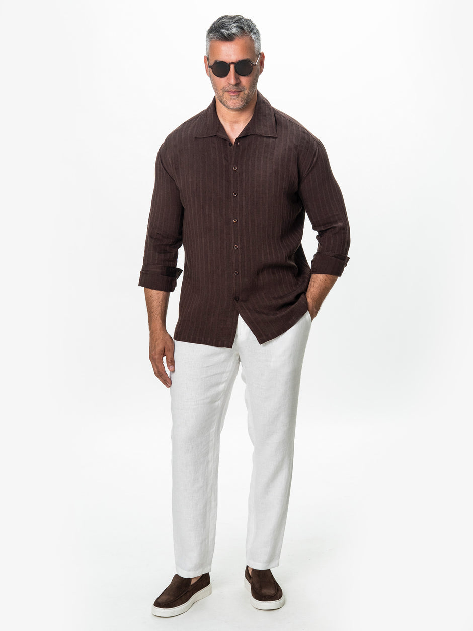 Tinuta Barbati Completa Casual de Vara Walnut Bman1120 (2)