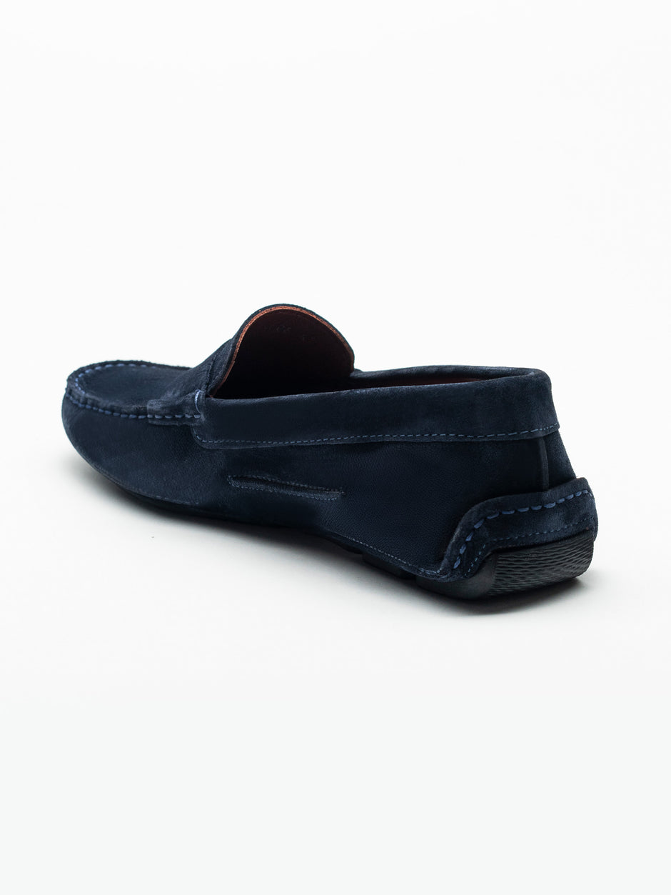 Mocasini Barbati Penny Bleumarin Din Piele Intoarsa BMan224 (9)