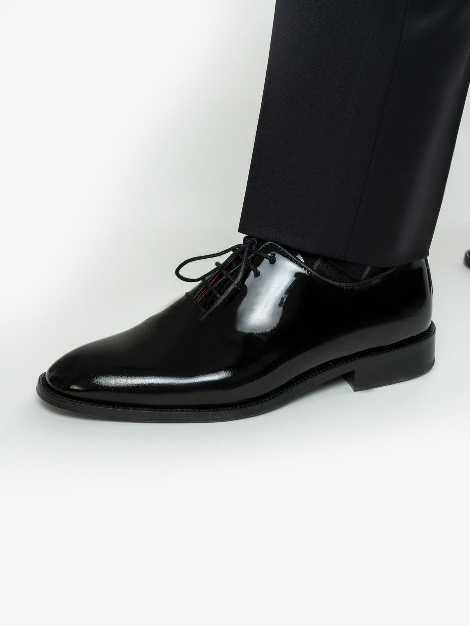 Pantofi Eleganti Barbati Negru Lucios Ceremonie 100% Piele Naturala BMan0412 (10)