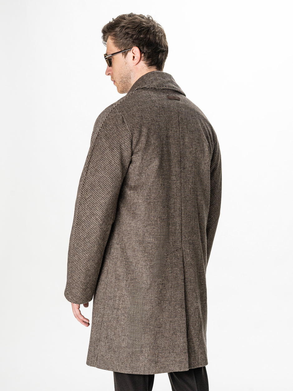 Palton Maro Houndstooth Barbati Relaxed Fit 100% Lana BMan0008 (10)