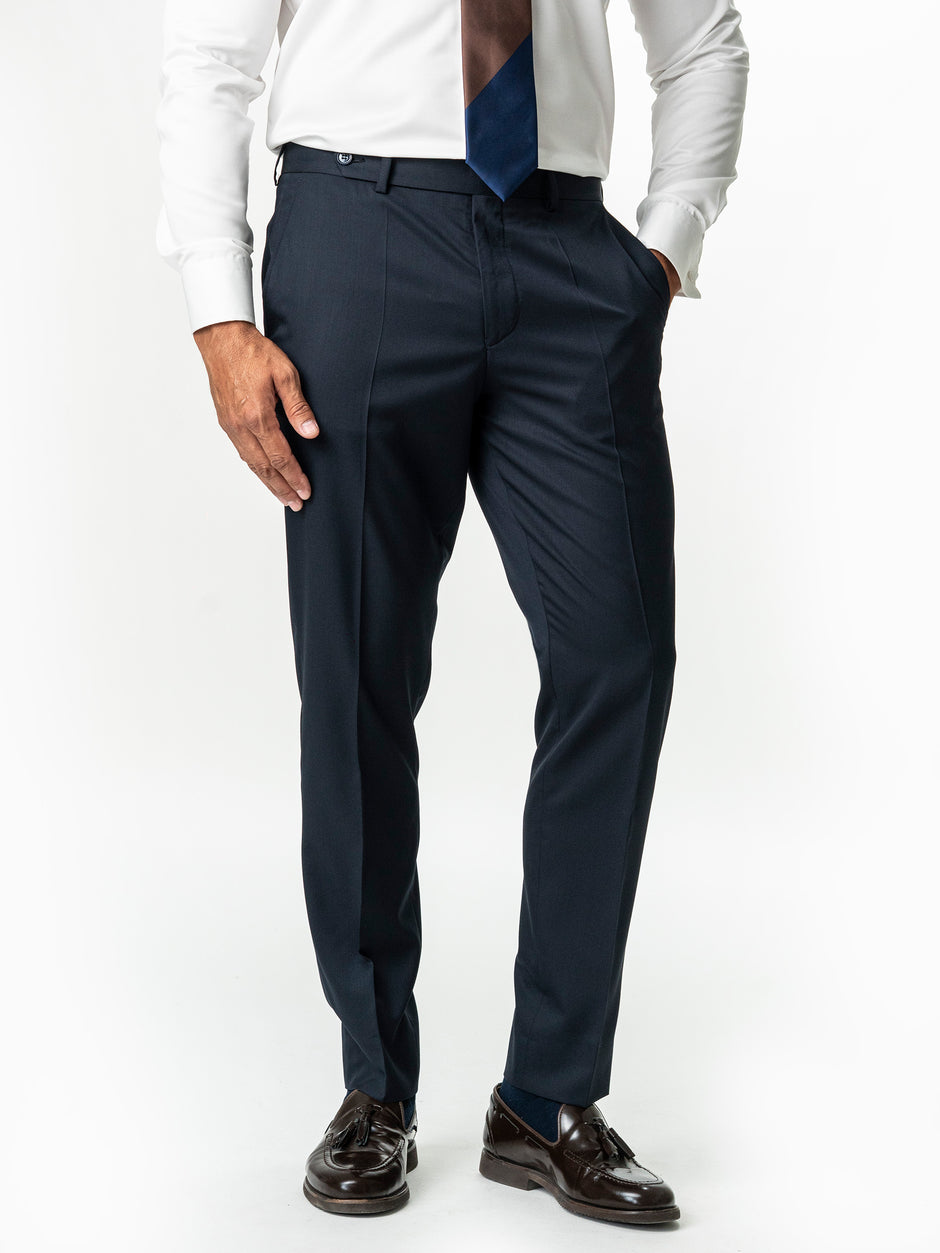 Costum Barbati Elegant Bleumarin Inchis Impermeabil si Nesifonabil BMan0065 (10)