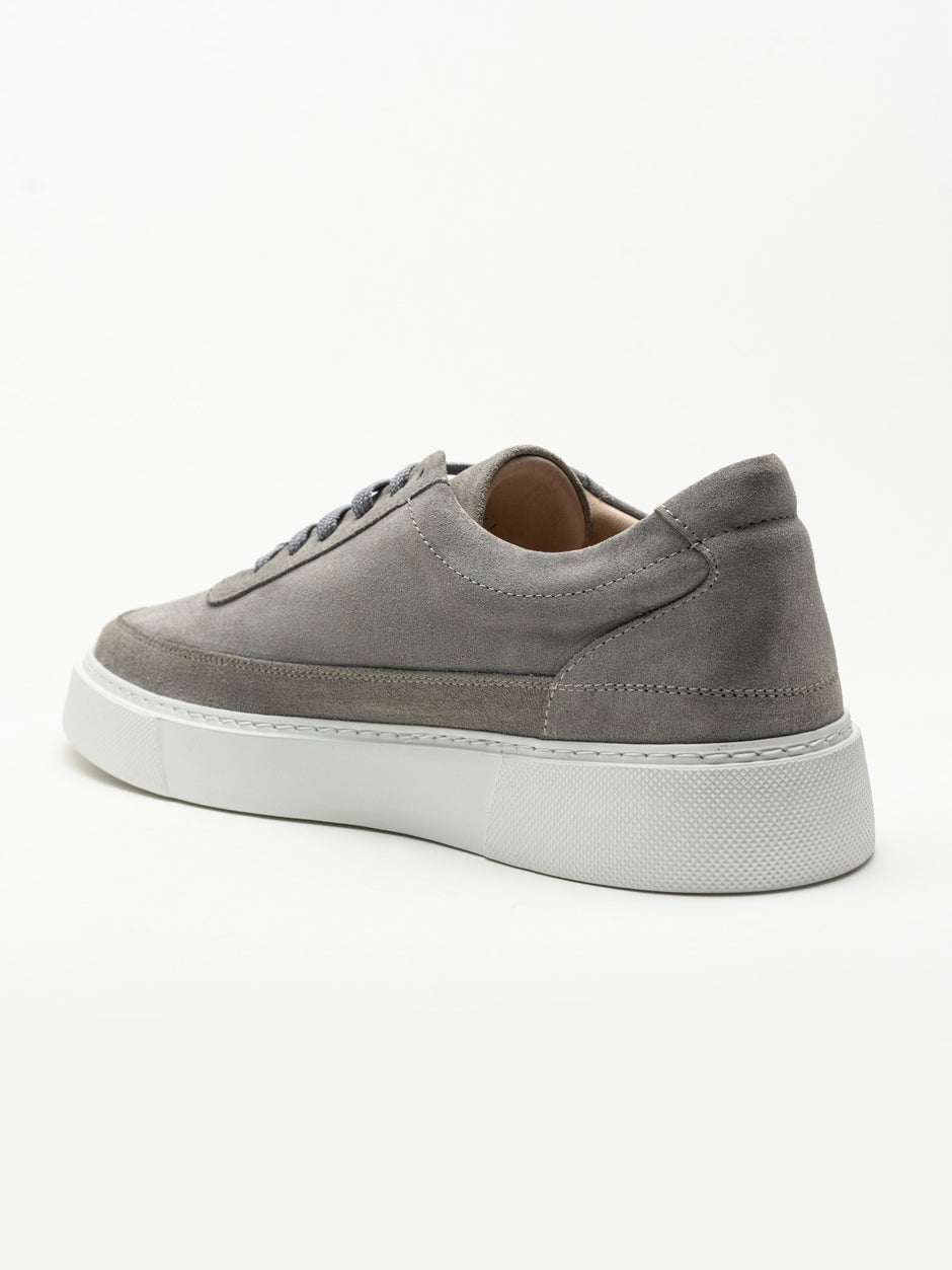 Pantofi Casual Barbati Gri Sneakers 100% Piele Naturala Intoarsa BMan0383 (6)