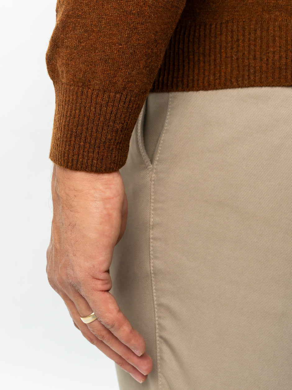 Pulover Maro Barbati Toamna & Iarna Din 100% Alpaca Lana Rosa Design Clasic Sweater BMan0009 (4)