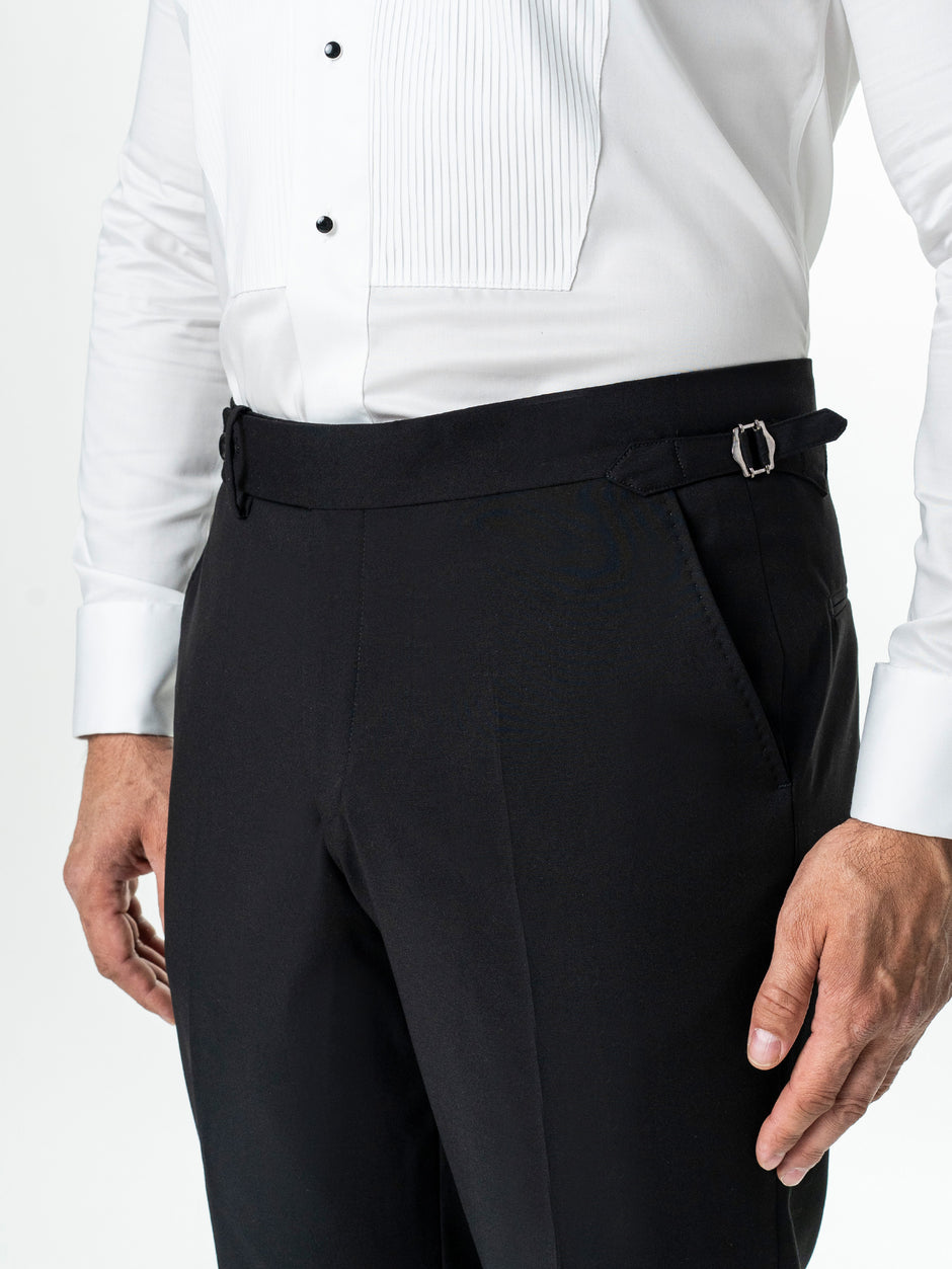 Costum Barbati Ceremonie Negru Doua Randuri British 6X1 BMan0033 (6)