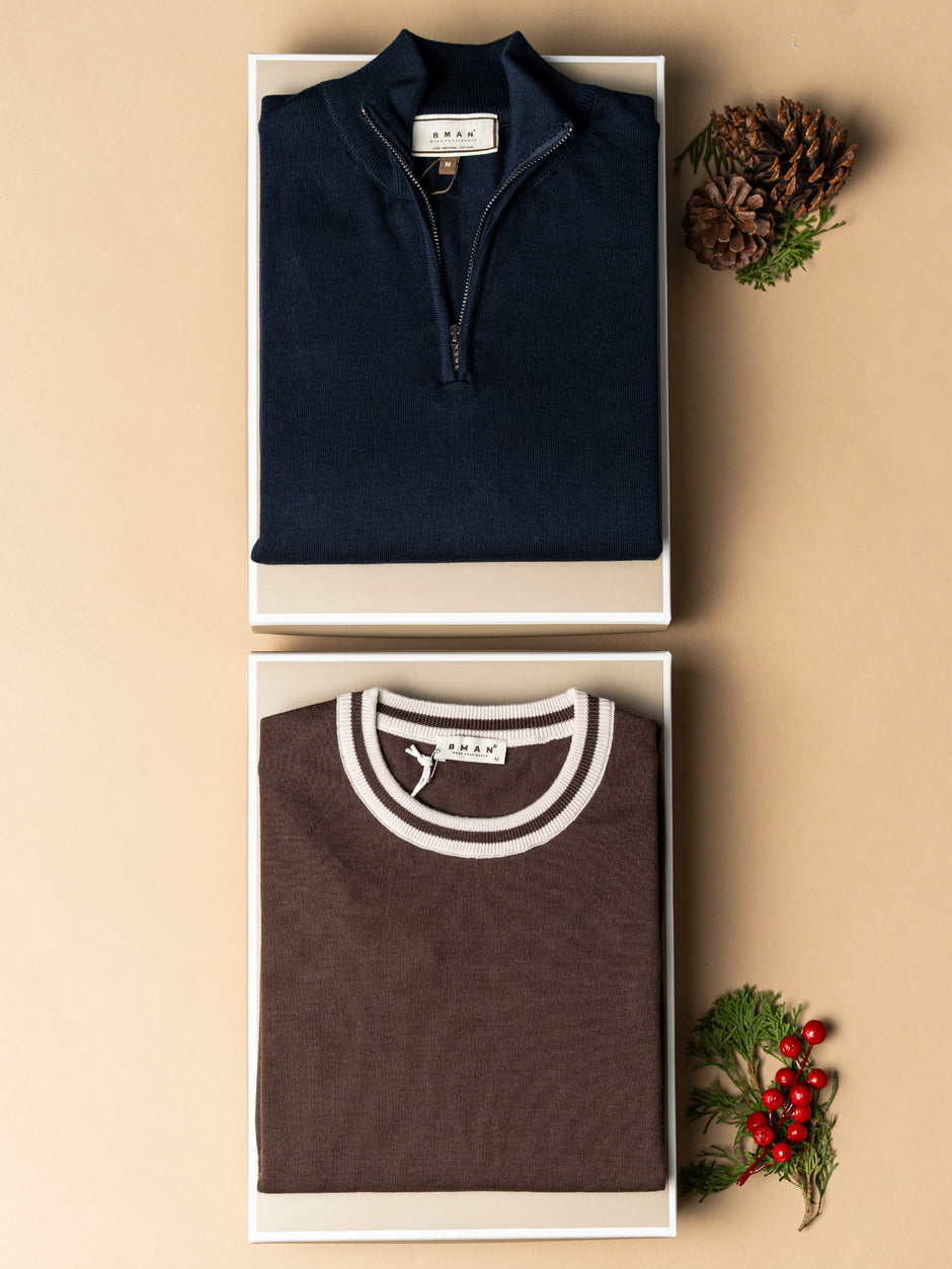 Pachet Cadou Barbati Pulover Cu Tricou Bman0051 (1)