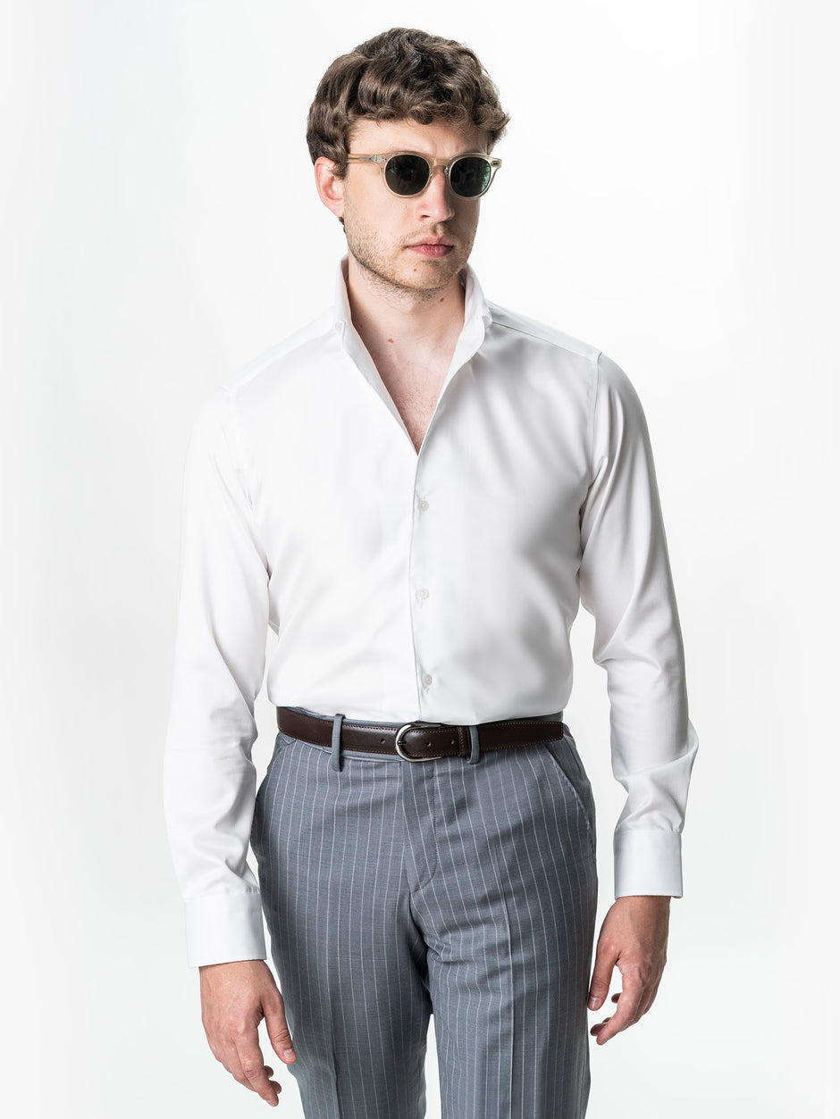 Camasa Barbati Alba Non-Iron Guler One Piece BMan0207 (6)