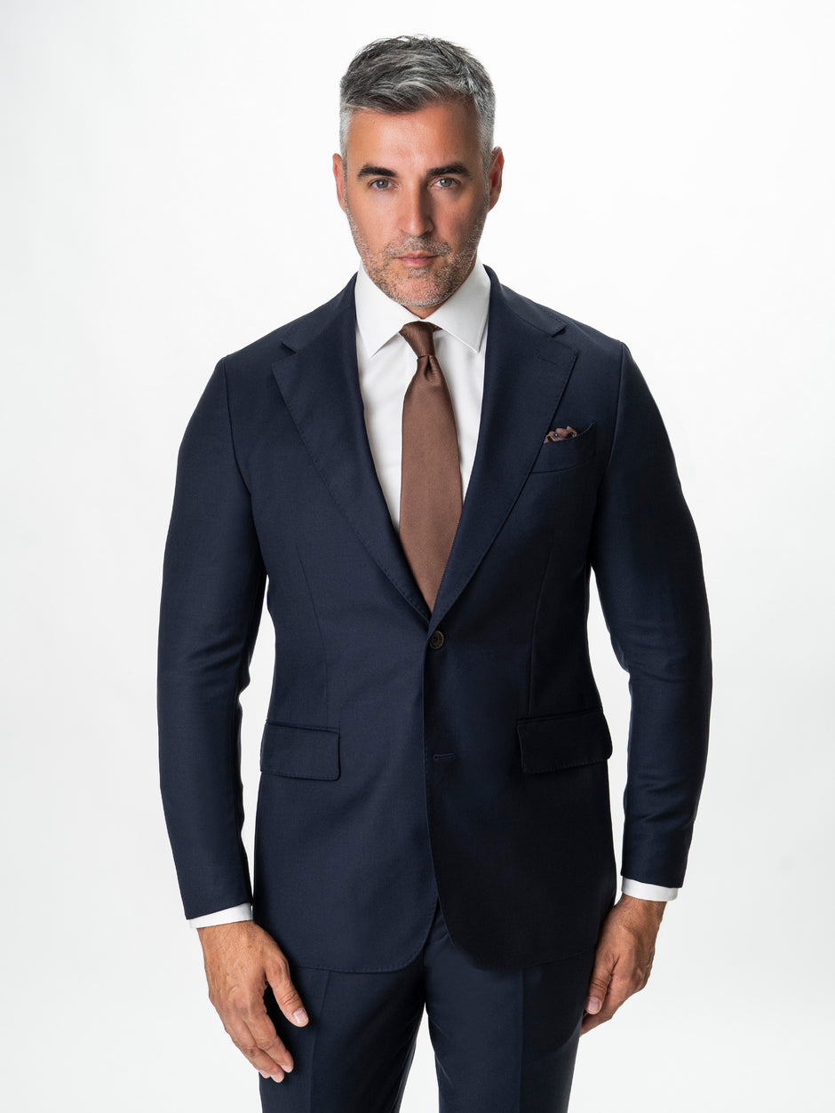 Costum Barbati Bleumarin Inchis 100% Lana Vitale Barberis BMan1111 (2)