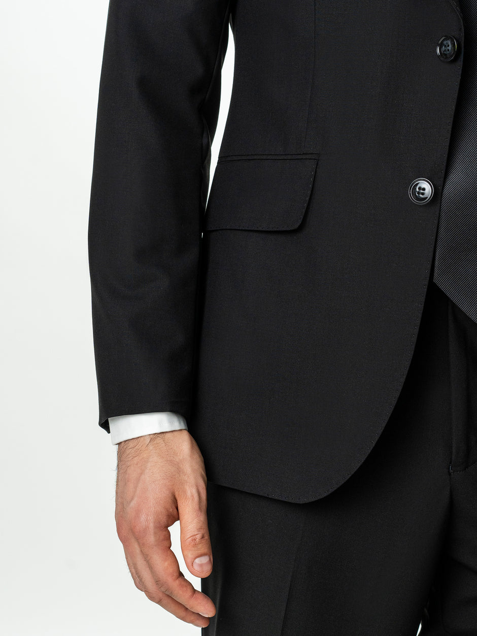 Costum Barbati Elegant Negru Impermeabil si Nesifonabil BMan0065 (6)