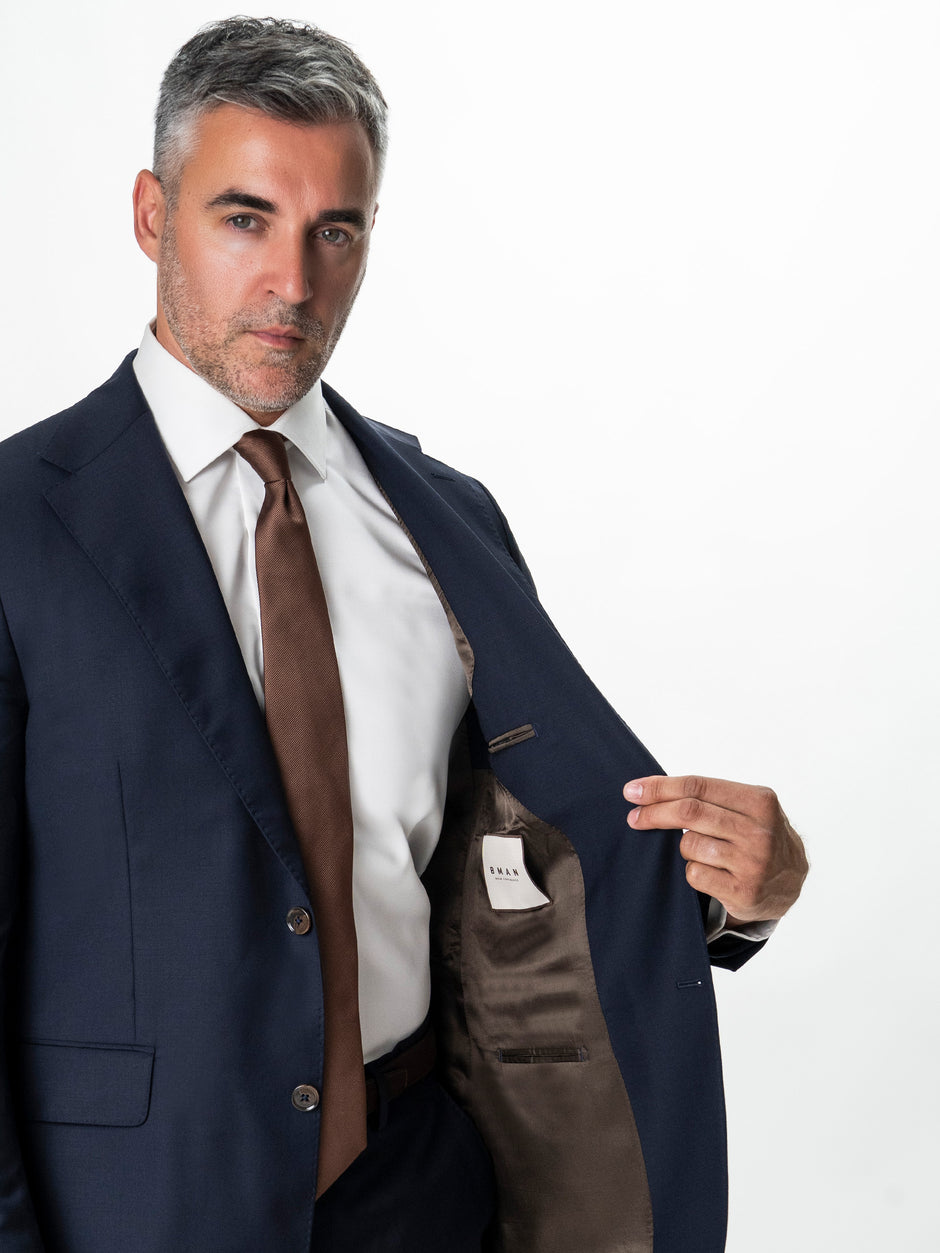 Costum Barbati Bleumarin Inchis 100% Lana Vitale Barberis BMan1111 (3)