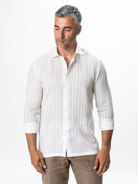 Camasa Barbati Alba din Modal Premium BMan0101