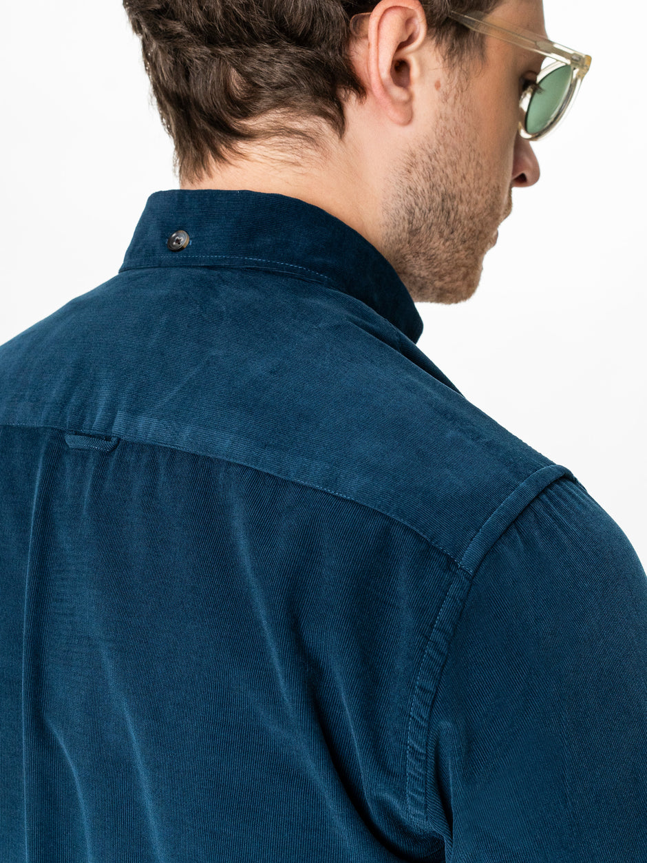 Camasa Barbati Albastrastru Petrol din 100% Bumbac Relaxed Fit BMan0400 (5)