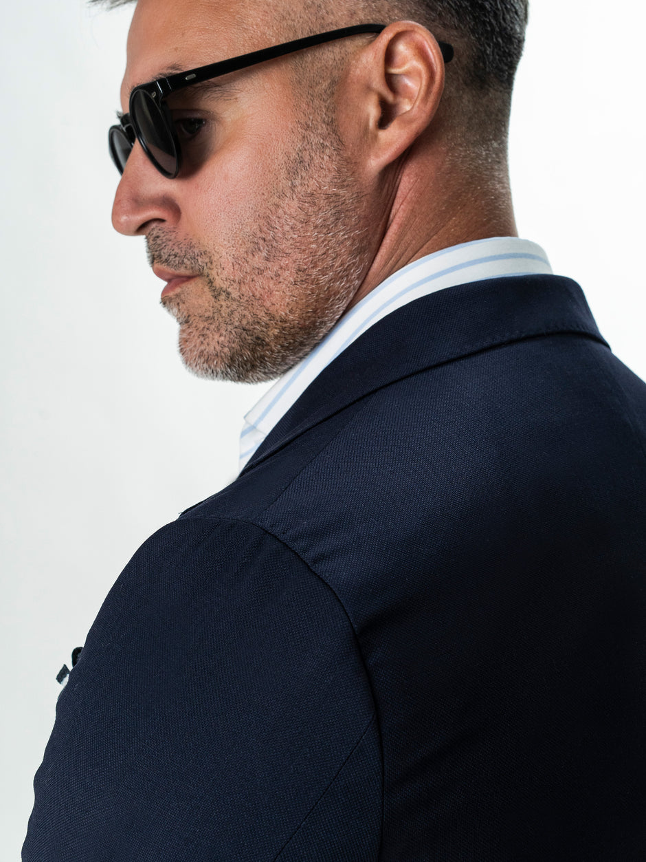Sacou Barbati Bleumarin Vitale Barberis Super 110's Oxford BMan0101 (7)