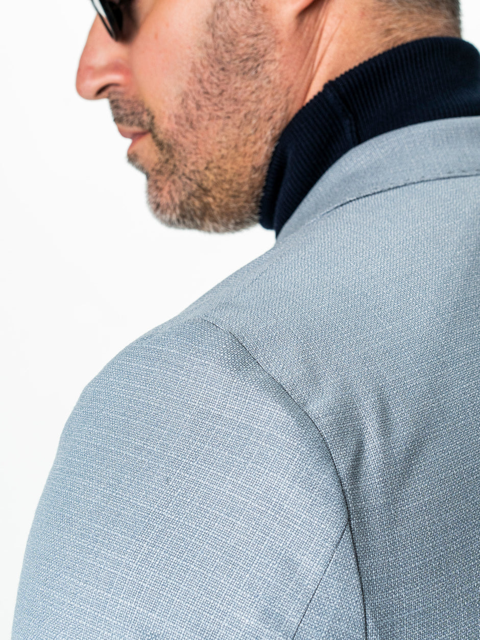 Sacou Barbati Albastru Blue Sky La Doua Randuri BMan0052 (5)