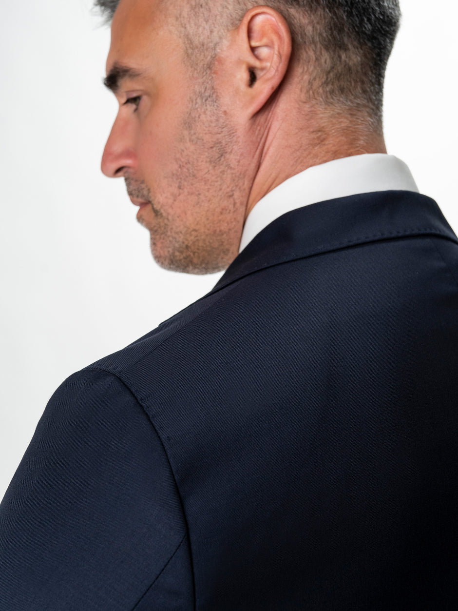 Costum Barbati Bleumarin Inchis 100% Lana Vitale Barberis BMan1111 (11)