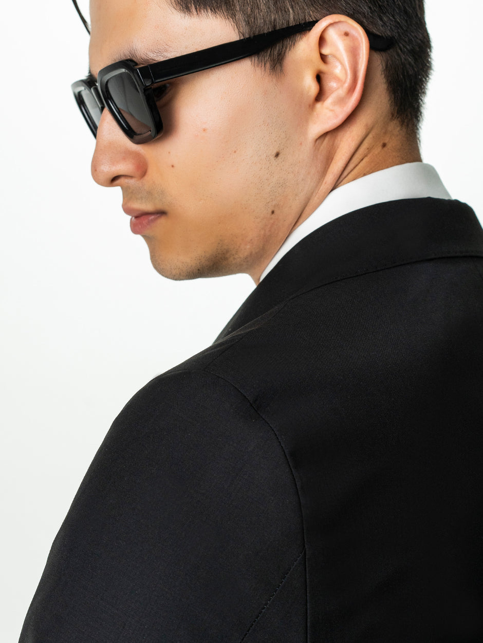 Costum Barbati Elegant Negru Impermeabil si Nesifonabil BMan0065 (7)