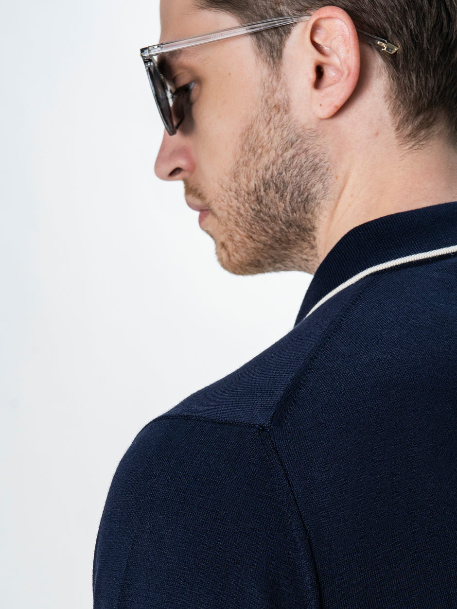 Tricou Polo Barbati Bleumarin 100% Bumbac BMan0105 (9)