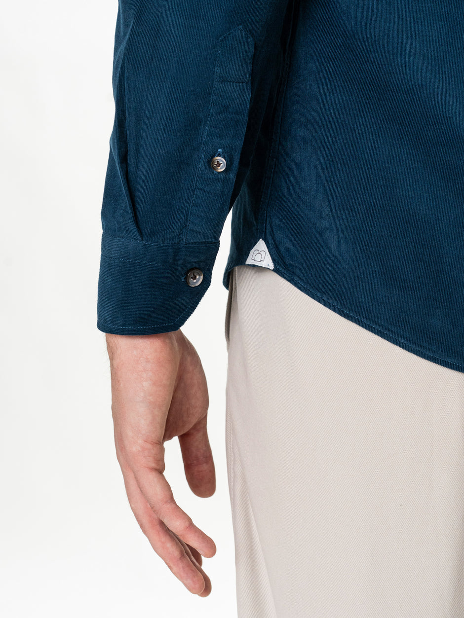 Camasa Barbati Albastrastru Petrol din 100% Bumbac Relaxed Fit BMan0400 (9)