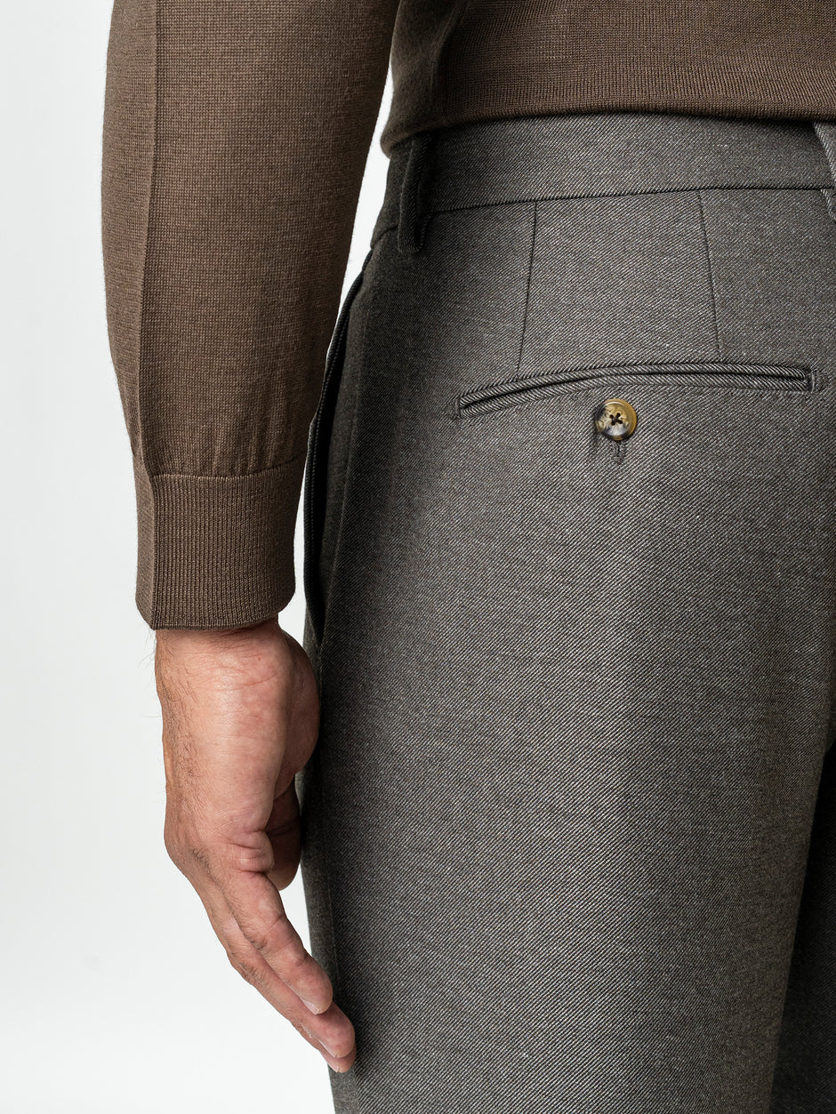 Pantaloni Bej Barbati Office Stretch Relax Fit BMan0001 (5)