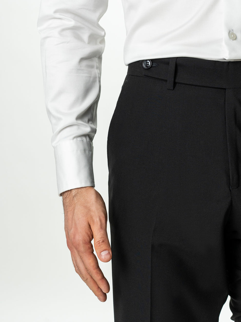 Costum Barbati Elegant Negru Impermeabil si Nesifonabil BMan0065 (11)