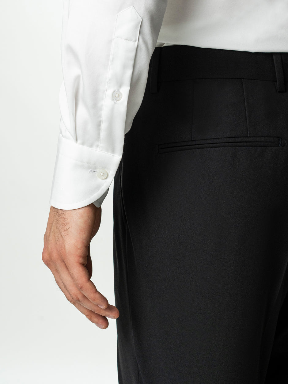 Costum Barbati Elegant Negru Impermeabil si Nesifonabil BMan0065 (12)