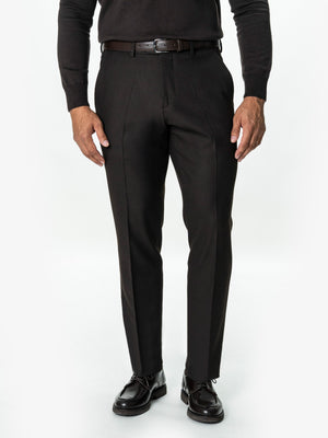 Pantaloni Eleganti Barbati Maro Cafeniu din Lana BMan0110