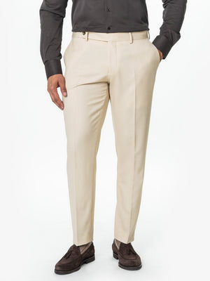 Pantaloni Barbati Bej Stofa Amestec Lana BMan700