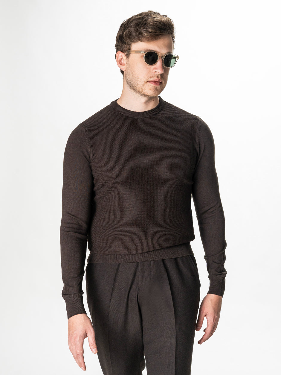 Pulover Maro Cafeniu Barbati BMan0101 (6)