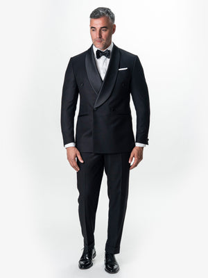 Costum Mire Negru Tip Smoking Ceremonie Lana Sarto BMan0032