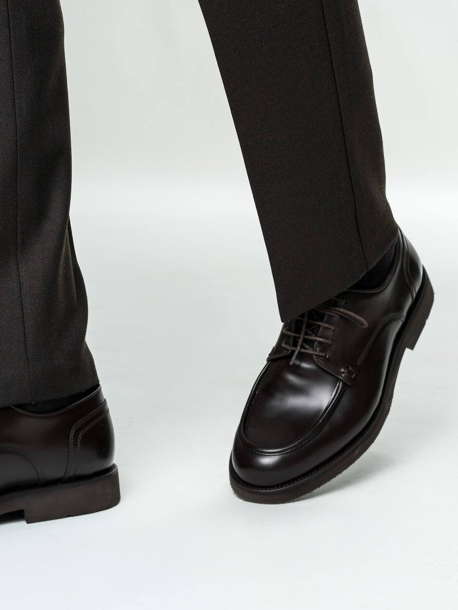 Pantaloni Eleganti Barbati Maro Cafeniu din Lana BMan0110 (8)