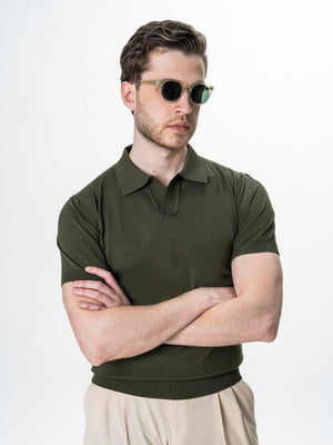 Tricou Polo Barbati Rayon Verde Kaki BMan0100