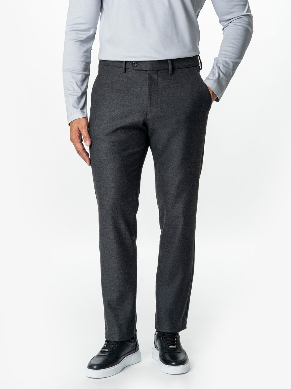 Pantaloni Gri Barbati Office Stretch Relax Fit BMan0001 (1)