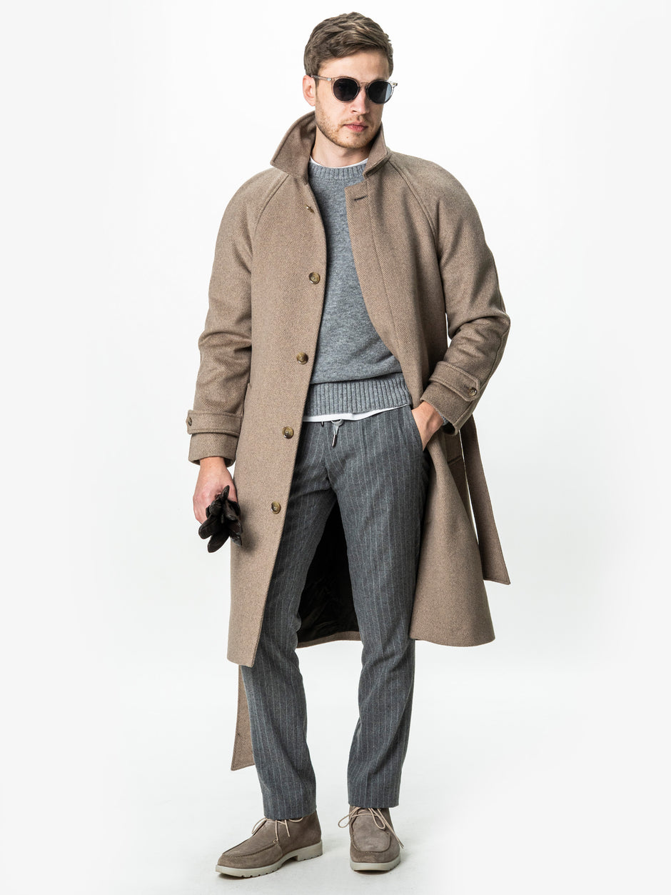 Pulover Barbati Gri Oversize 100% Lana Lambswool BMan0033 (4)