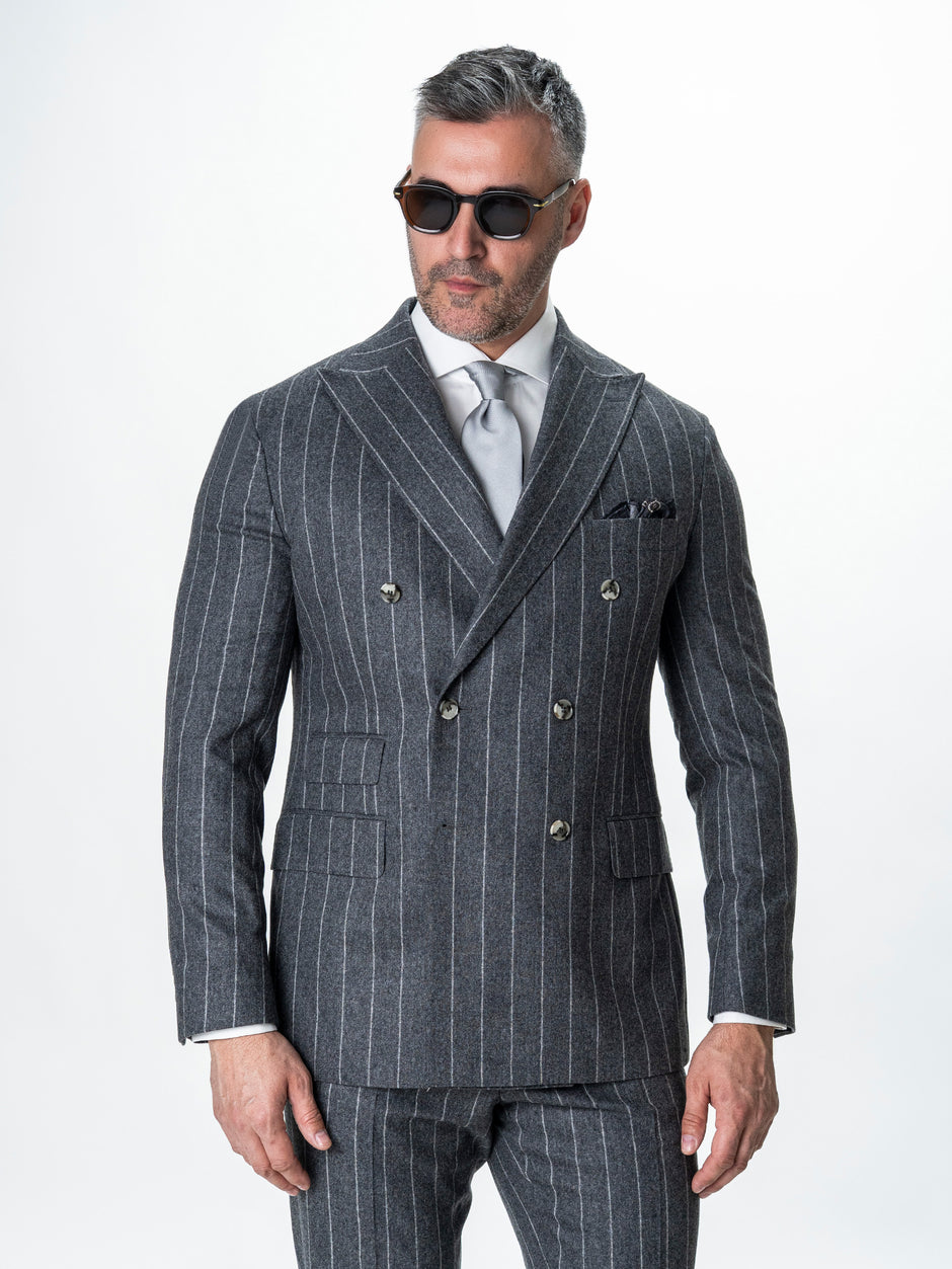 Costum Barbati Gri In Dungi 100% Lana Vitale Barberis BMan0068 (4)