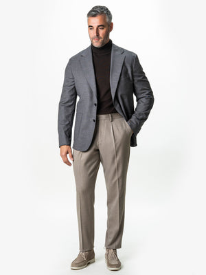 Sacou Smart Casual Gri Inchis Barbati Lana & Bumbac BMan0002